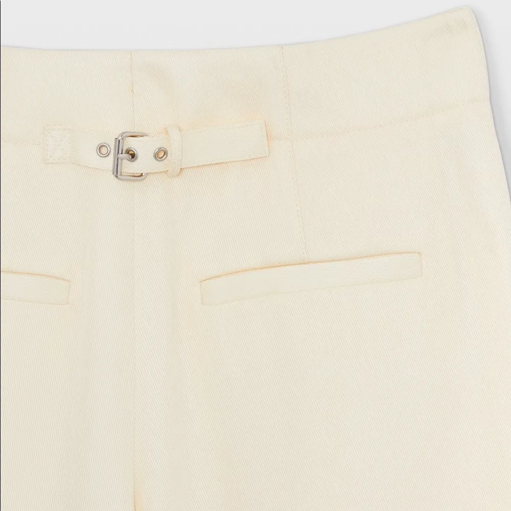 NWT CLUB MONACO Soft Culotte Pant High Rise Yellow SZ-6 - Image 4