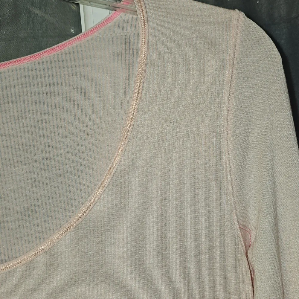 Lululemon Womens Tonka Stripe Parfait Pink Elongate‎ Burnout Long Sleeve Top 4 - Image 3