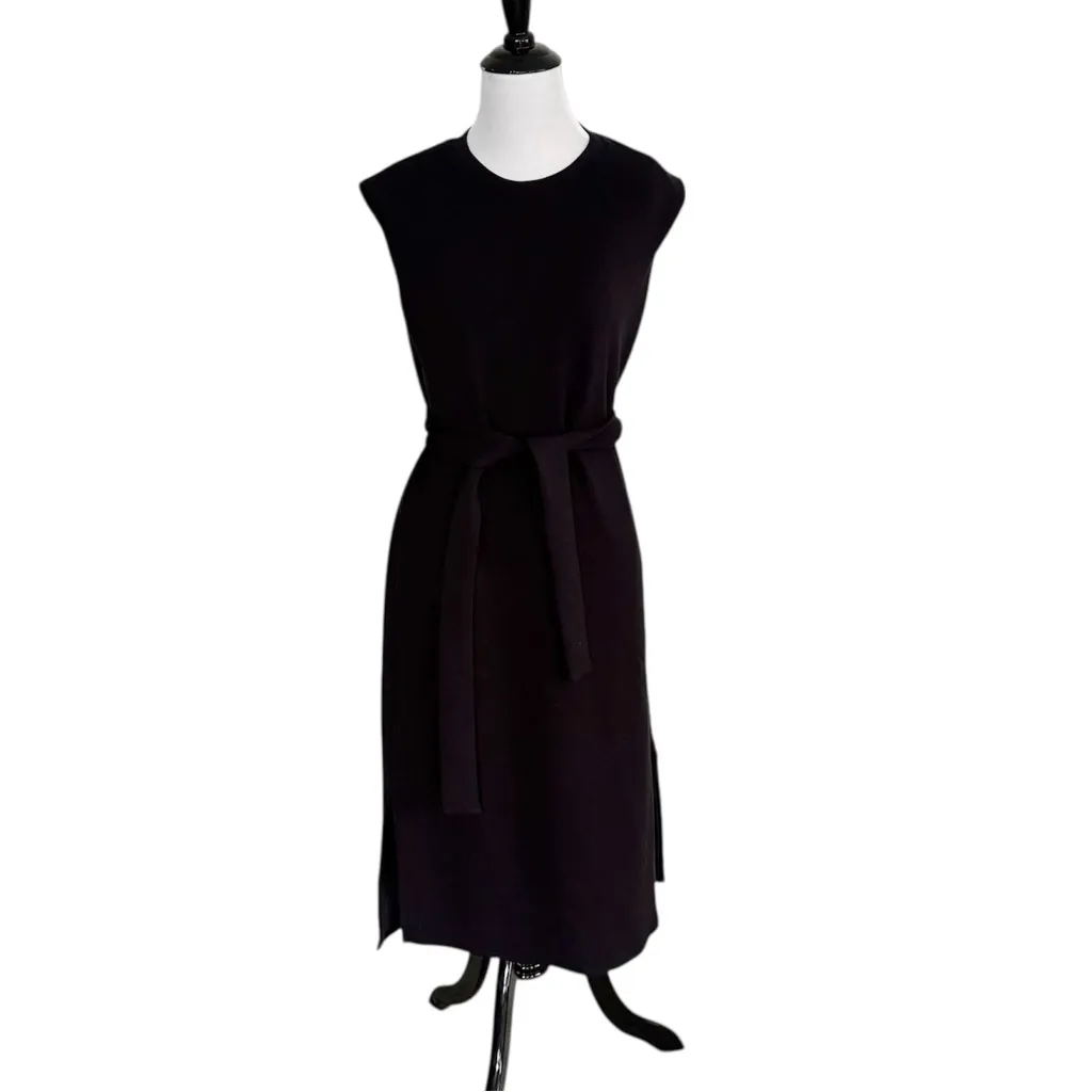 Spanx AirEssentials Sleeveless Tie-Waist Tank Dress in Very Black size Small - Image 2