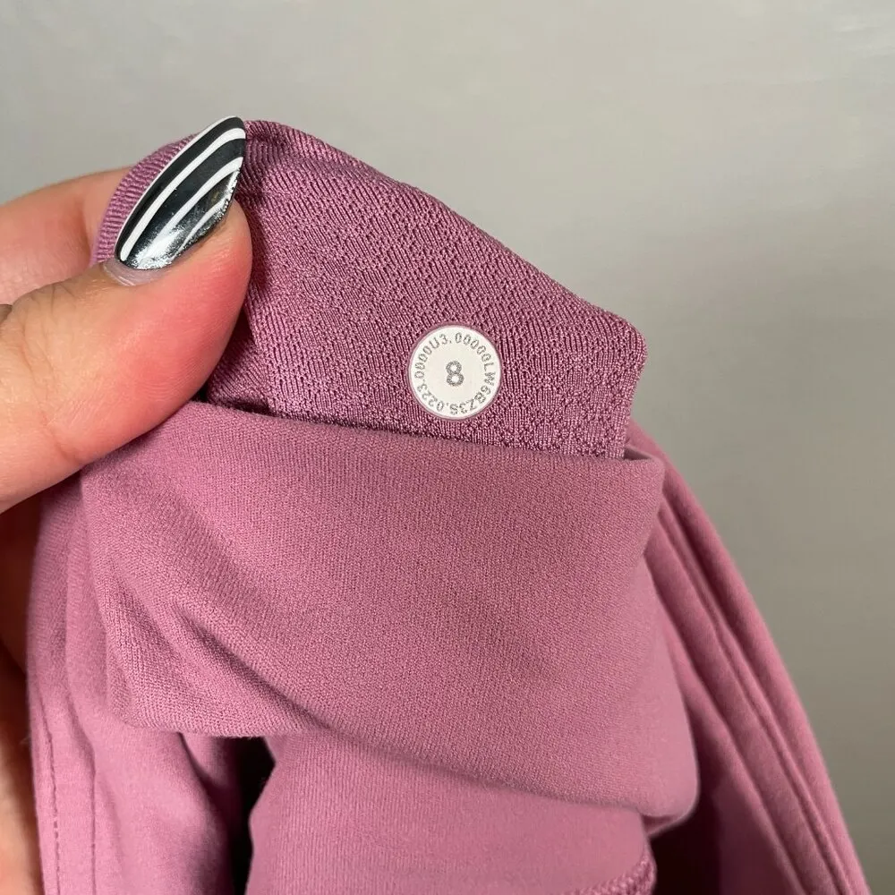 Women 8 Pink Dark Oxide Groove Super High Rise Crop 23" Nulu Pocket - Image 9