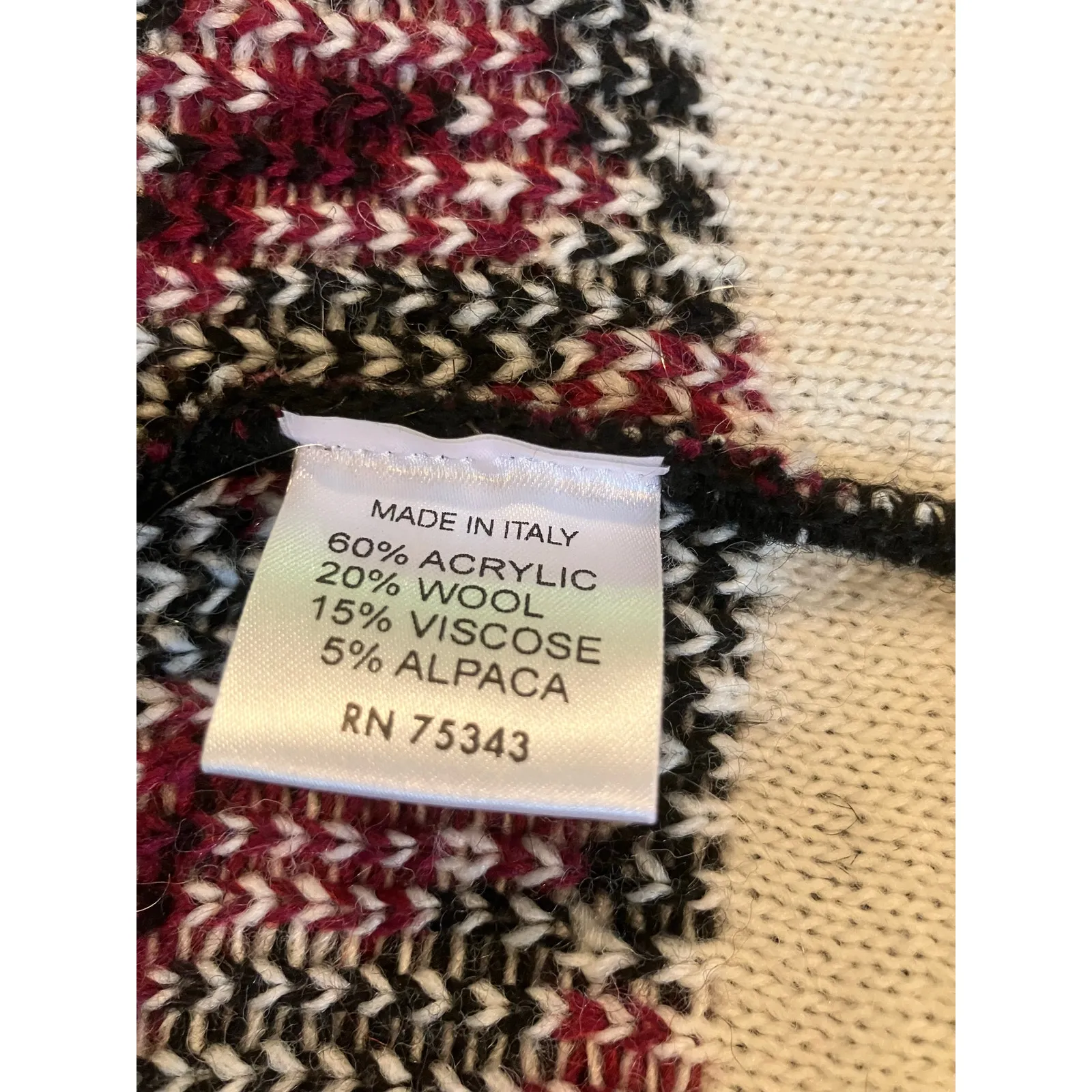 NWT San Lorenzo Open Cardigan Multiprint Aztect Blanket Sweater - Image 12