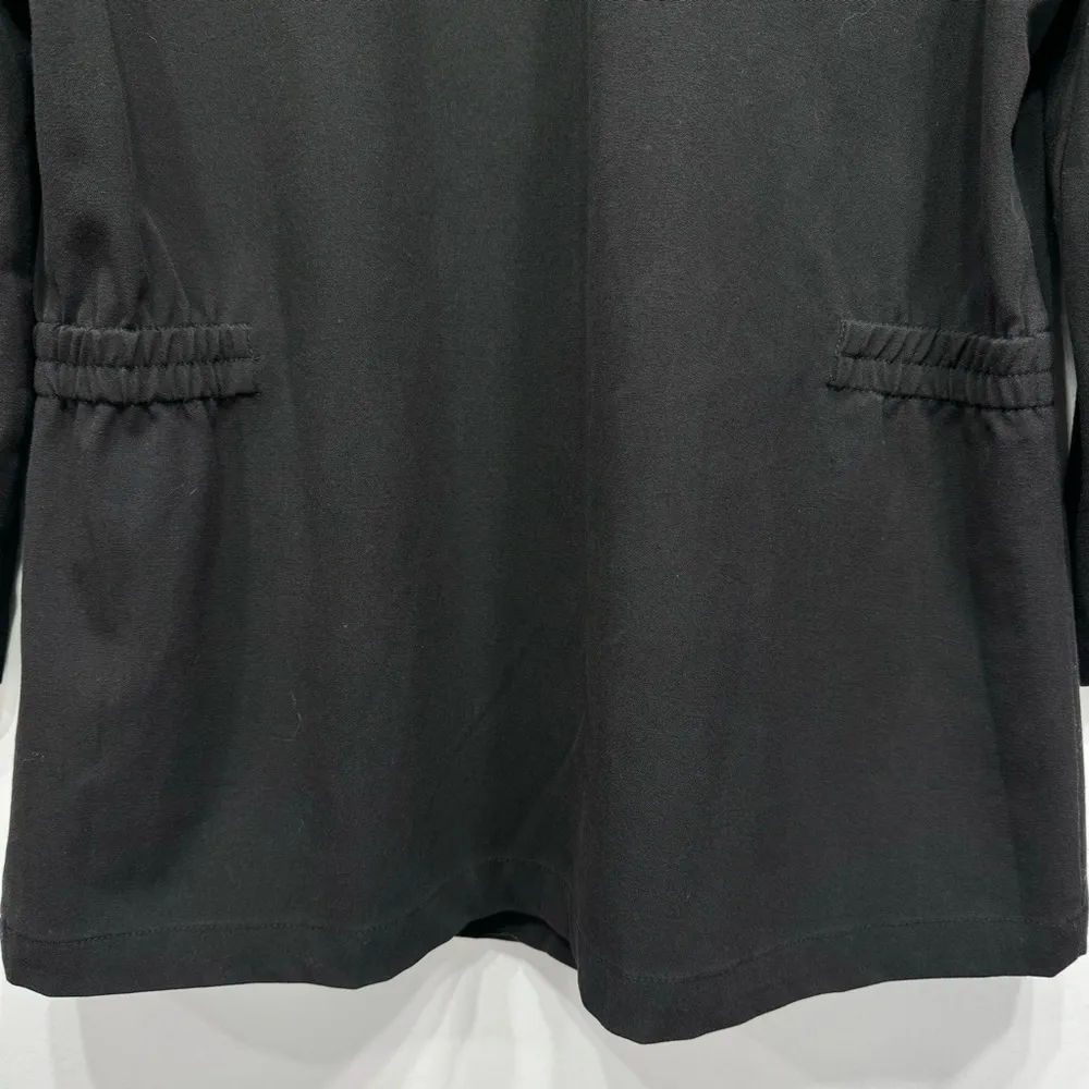 Sag Harbor Black Cinched Waist Button Front Blazer Size Petite Medium - Image 9