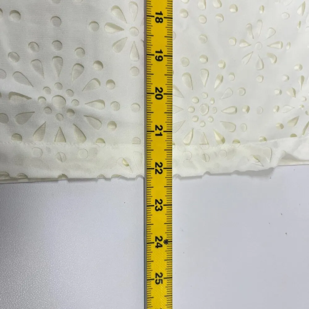 $428 NWOT See by Chloé Cream Eyelet Top Lasercut Perforated Blouse Size 40/US 6 - Image 9