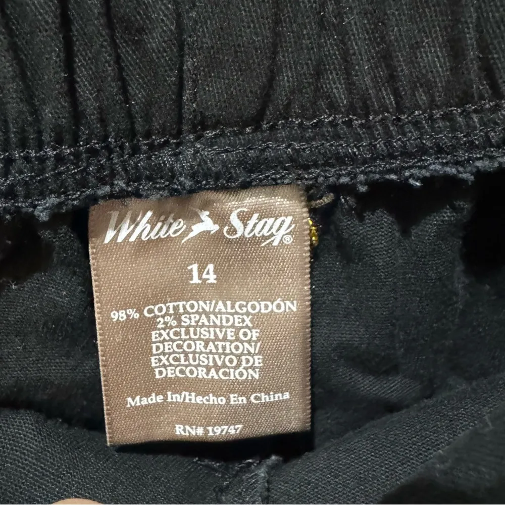 White Stag Pineapple Print Capri Pants Size 14 Black Summer Casual - Image 8