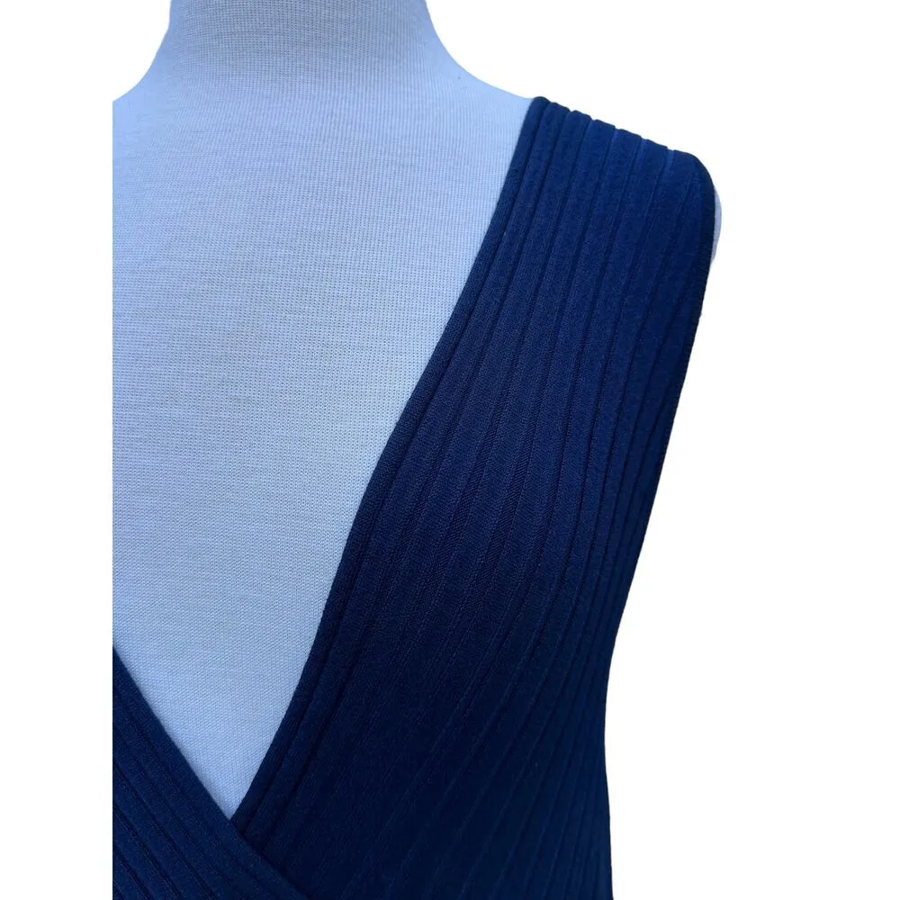 Shape FX Figure Flattering Seamless Fitted Navy Blue Maxi Sweater Dress Size XL - Image 3