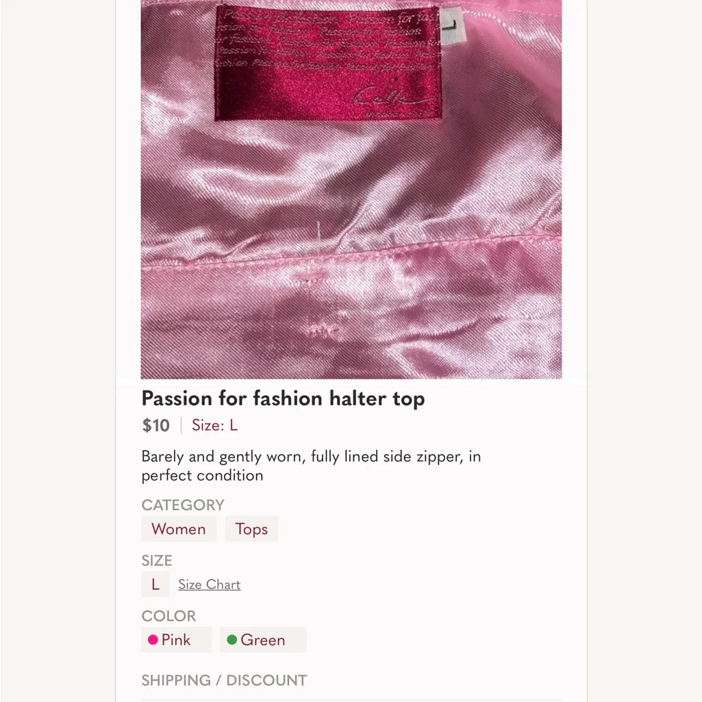 Flowery top Red Size L - Image 4