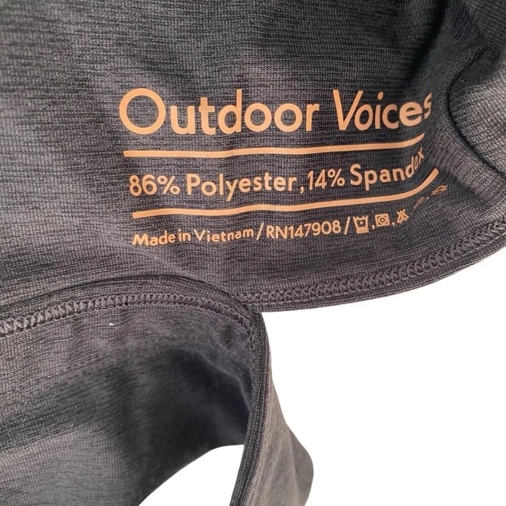 Outdoor Voices Dark Gray Cutout Back Crop Top size medium - Image 5