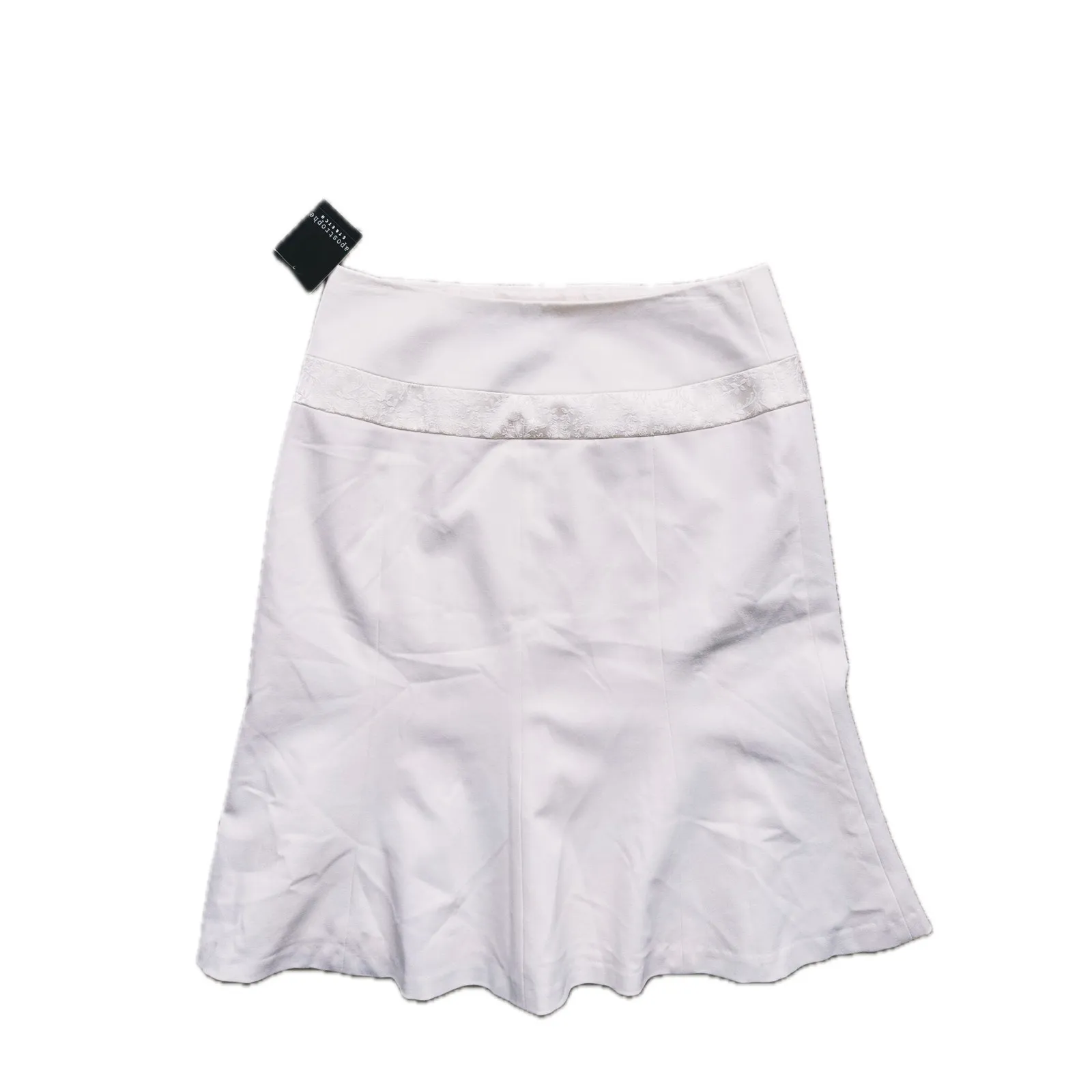 NWT Apostrophe Ivory Fit & Flare Skirt Size 6 - Image 3
