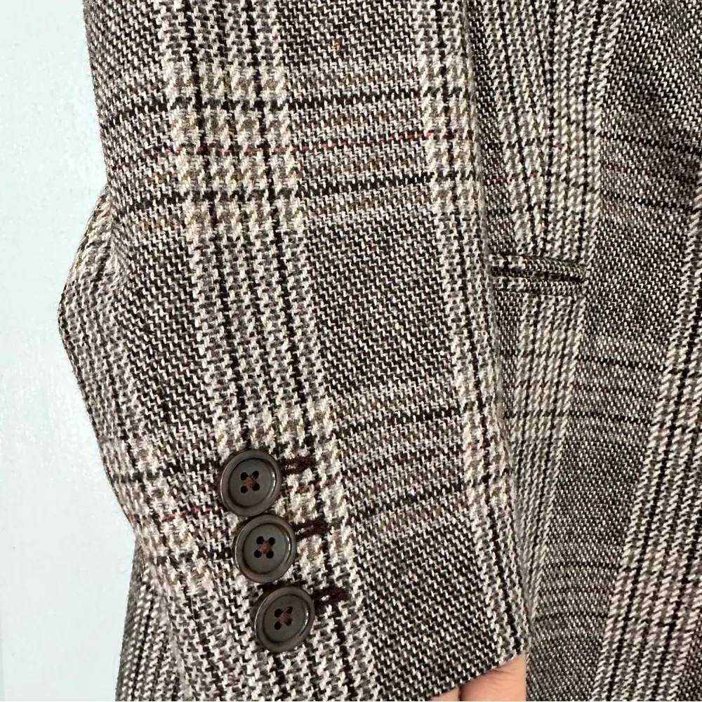 Talbots Wool Plaid Blazer Italy Luxury Collection Size 12 - Image 4