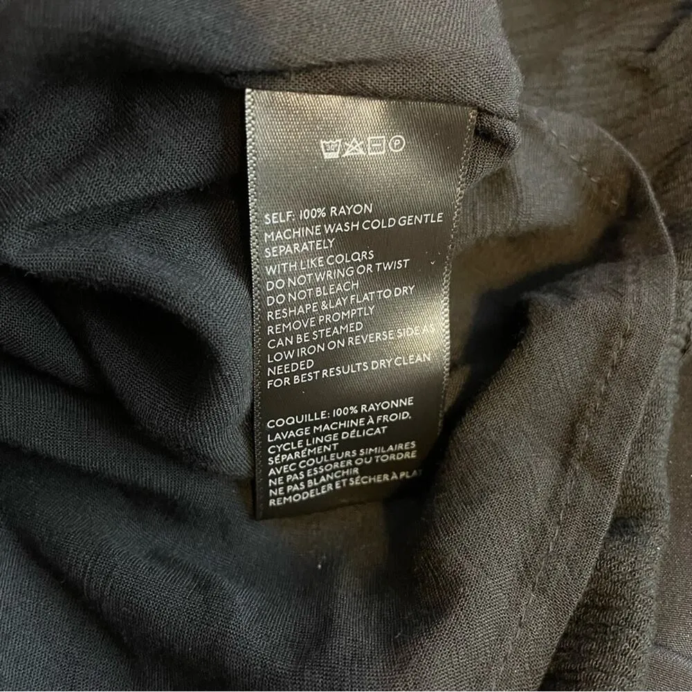 Urban Outfitters UO Gabby Black Ruffle High Neck Flowy Prairie Mini Dress S new - Image 16