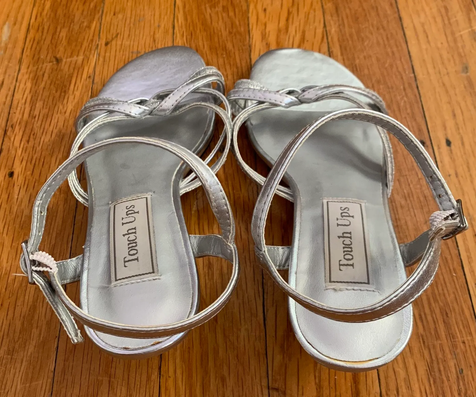 Touch Ups Silver Kitten Heels - Image 4