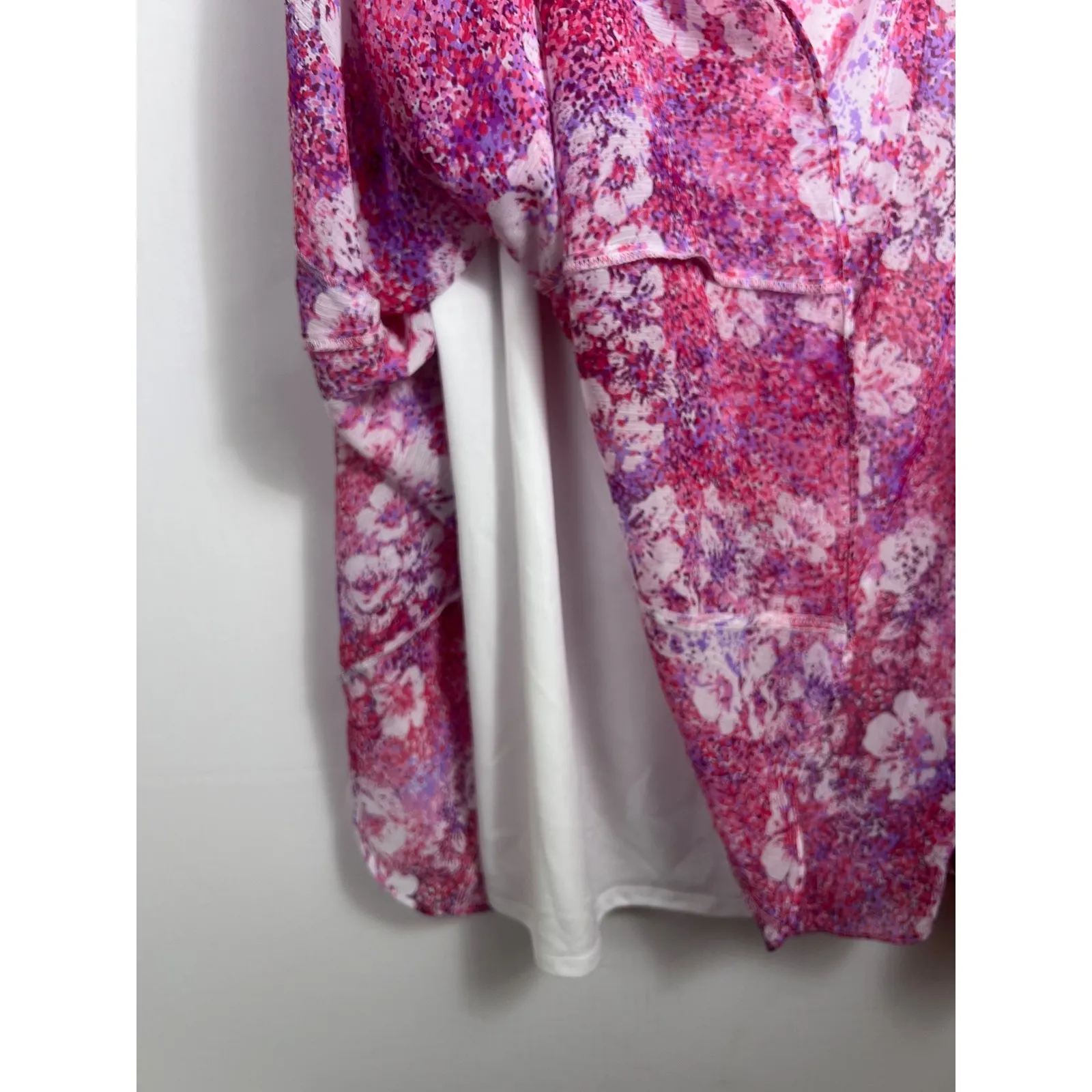 Laura Scott Pink Floral Midi Skirt Womens M/ Medium‎ Elastic Waist Lined - Image 2