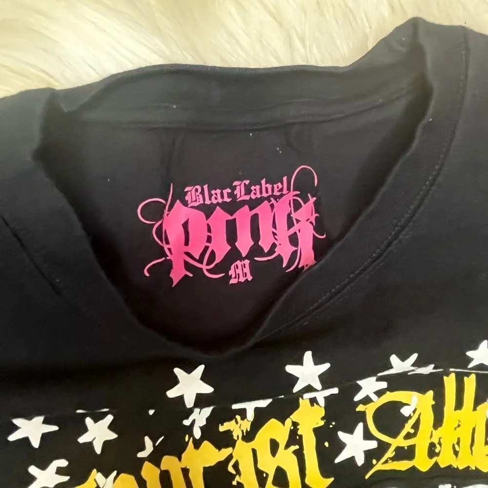 Blac label Pink “Great Depression” crew neck tee sz medium Black - Image 2