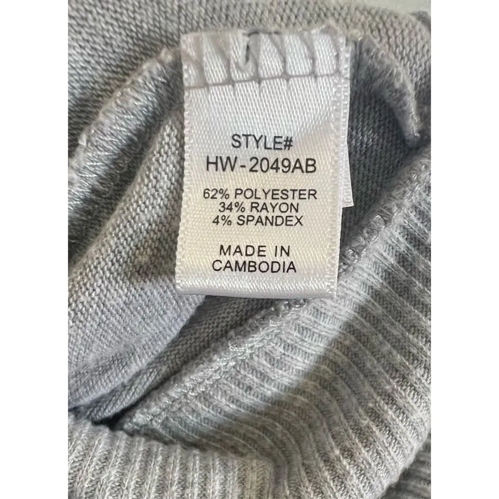 Zenana Grey Half Button Up V-Neck Basic Cardigan Sweater - Image 5