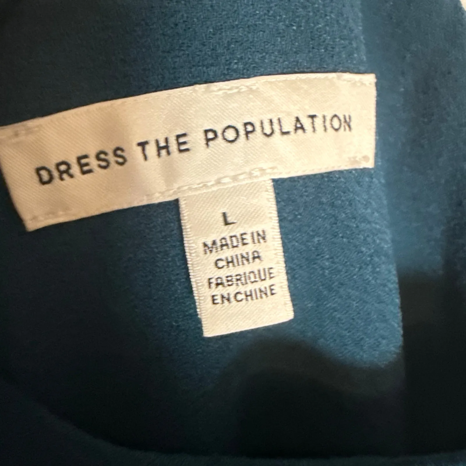 Dress the Population Teal Blue Tiffany One Shoulder Bow Sheath Dress Large - Image 13