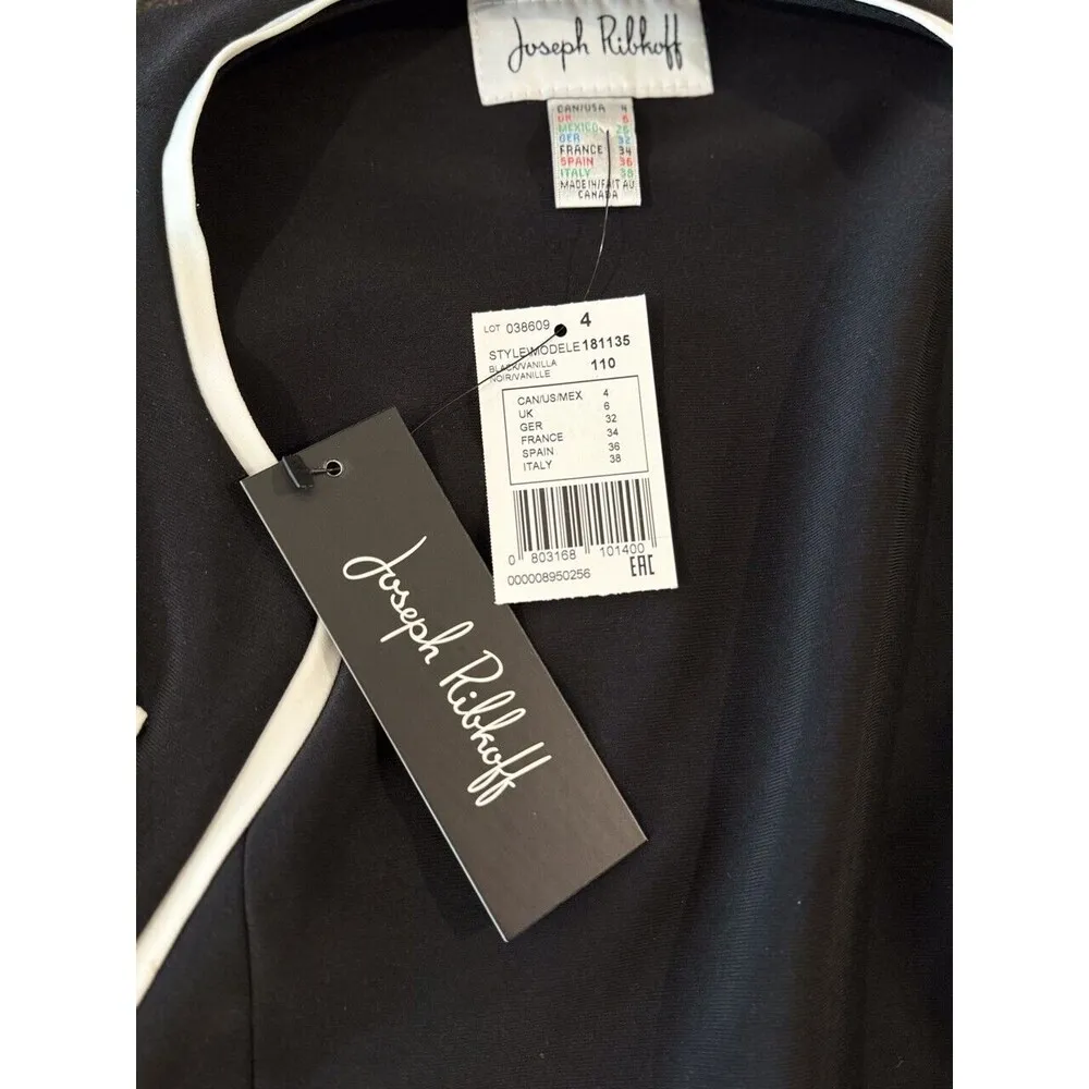 NEW Joseph Ribkoff Womens Blazer Black Long Sleeve Open Jacket Stretch Size 4 - Image 4