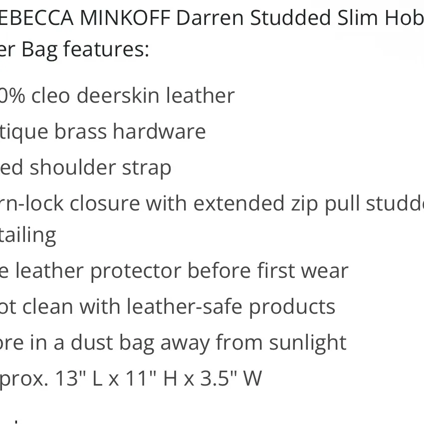 Rebecca Minkoff Black Hobo Bag with Gold Studs - Image 4