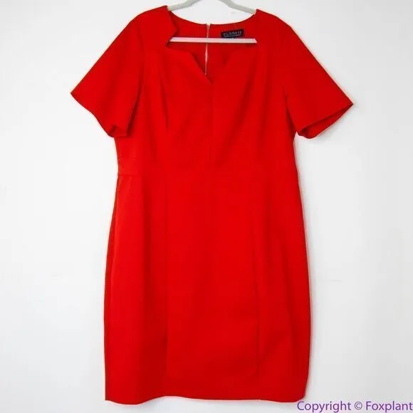 NEW Eloquii Sheath Dress with Cut Out star‎ Neckline exposed zipper, size 18 - Image 2