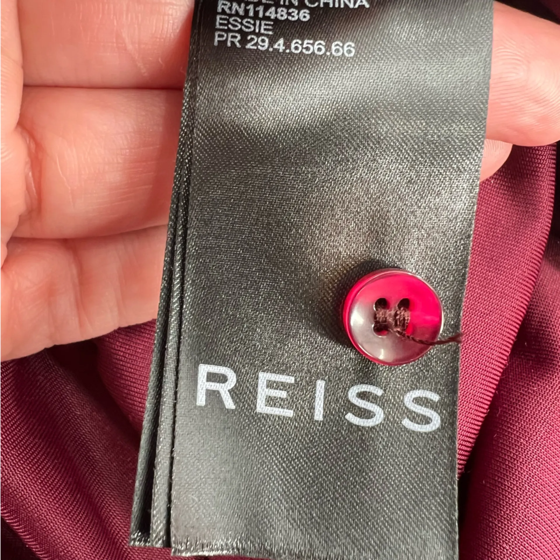 NWT Reiss Essie Velvet Belted Mini Dress in Berry - Image 7
