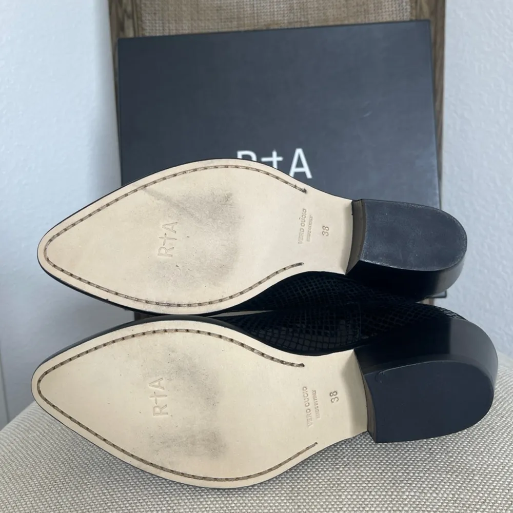 NIB RTA WOMEN SHORT COUNTRY WESTERN BLACK PATENT LEATHER BOOTS SZ 38 8 - Image 8