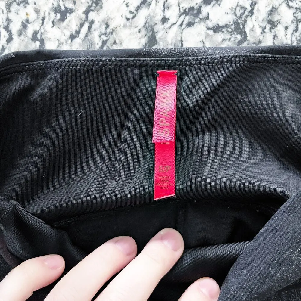 Spanx Shape Faux Leather Black Leggings - Image 8