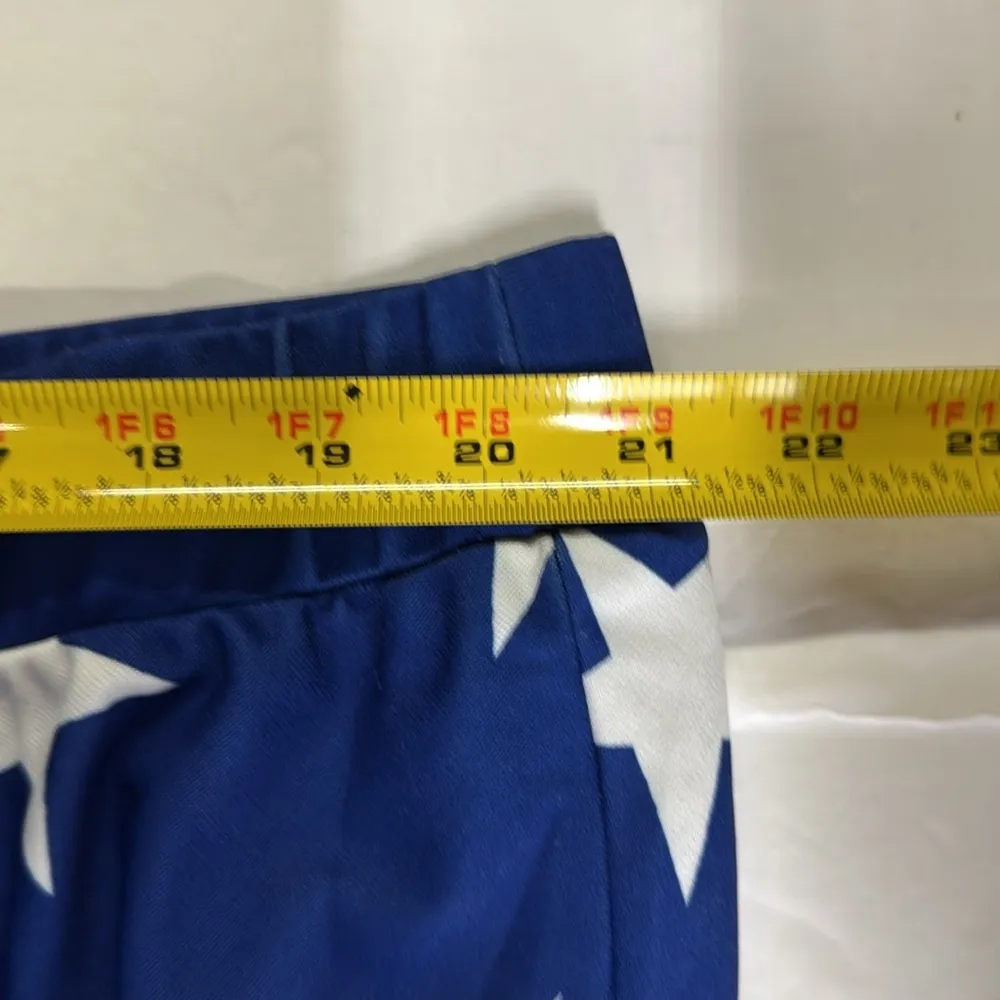 Red white blue Stars and Stripes knee length midi skirt patriotic plus size Size 5X - Image 9