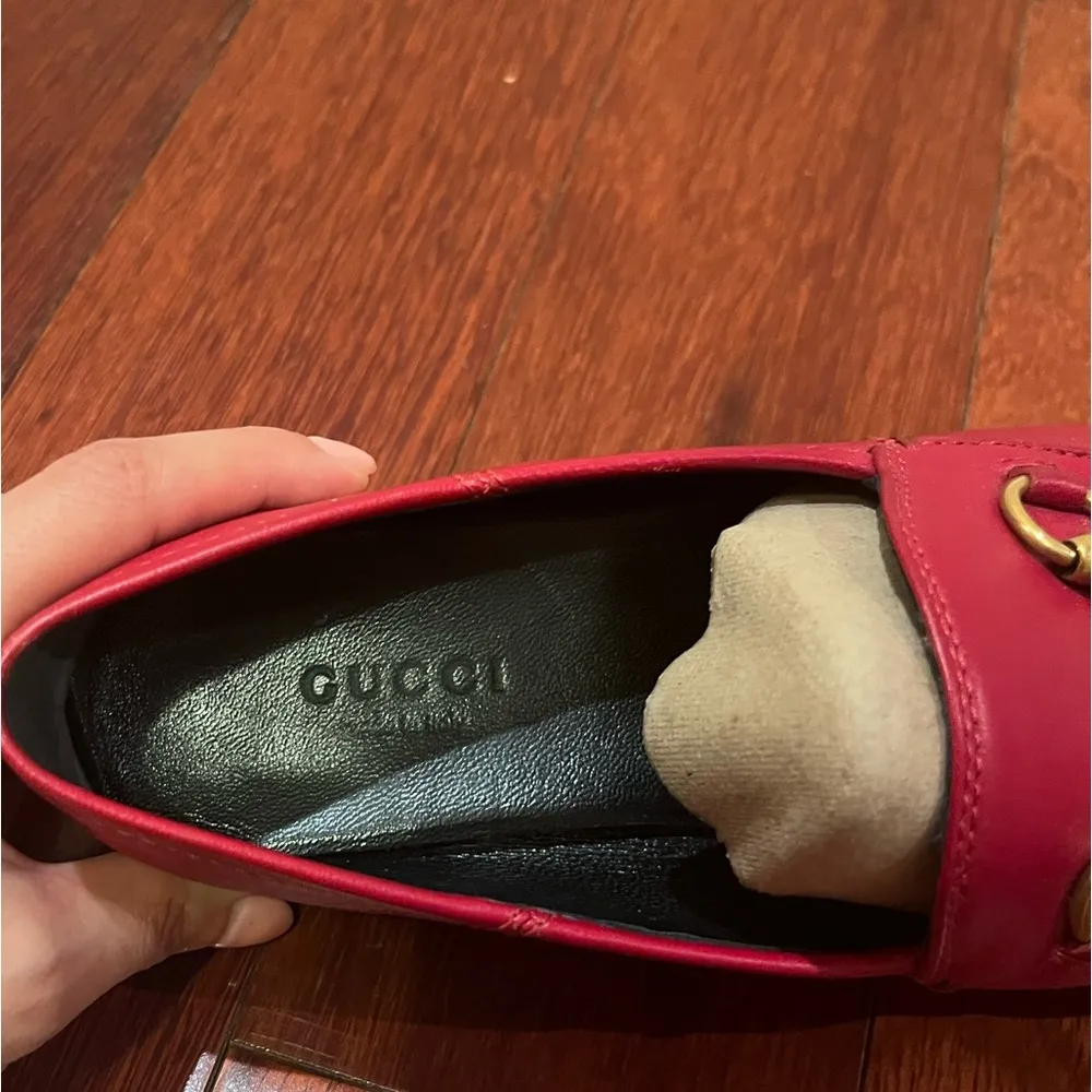 Gucci | Brixton Red Loafers Horsebit 35 - Image 3