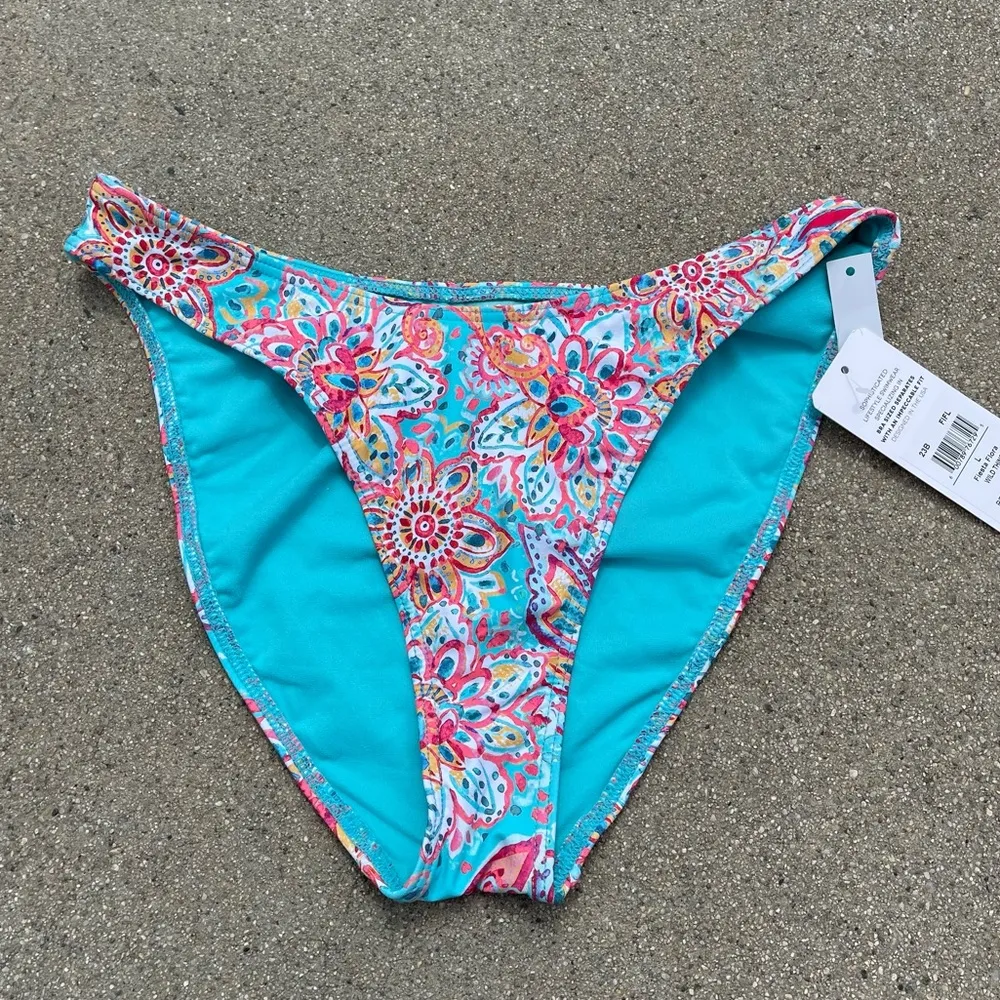 Sunsets Fiesta Flora Wild Thing Bikini Bottom size L - Image 4
