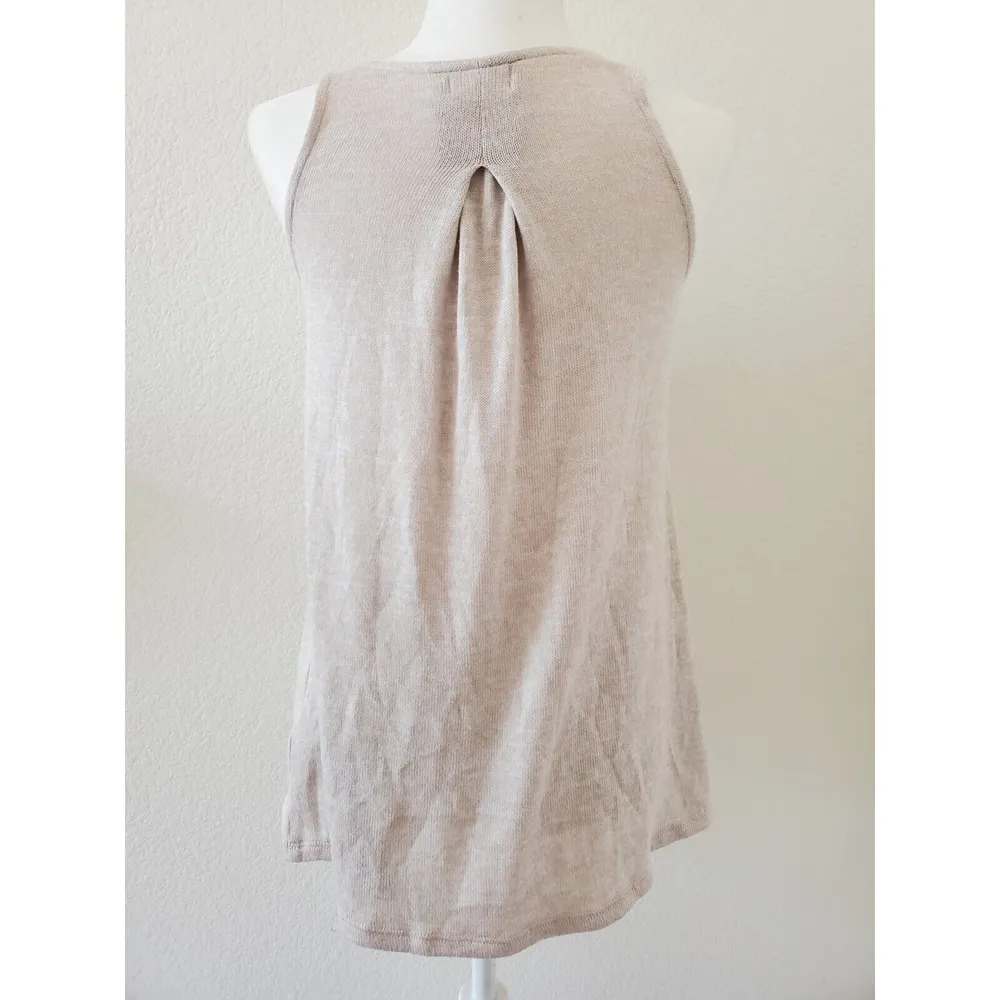 Old Navy Tank Top Sleeveless Women's Size S‎ Oatmeal Drape Cream Shirt Bl… - Image 4