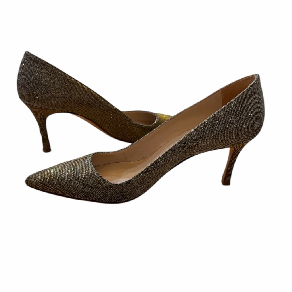 Manolo Blahnik BB 90 Gold and Silver Pumps - Image 5