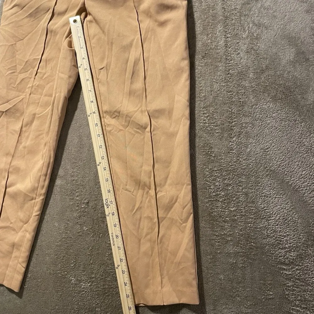 Asos Design Pants Womens Size 38 High Waist Tan Chino Light Academia Work Office - Image 5