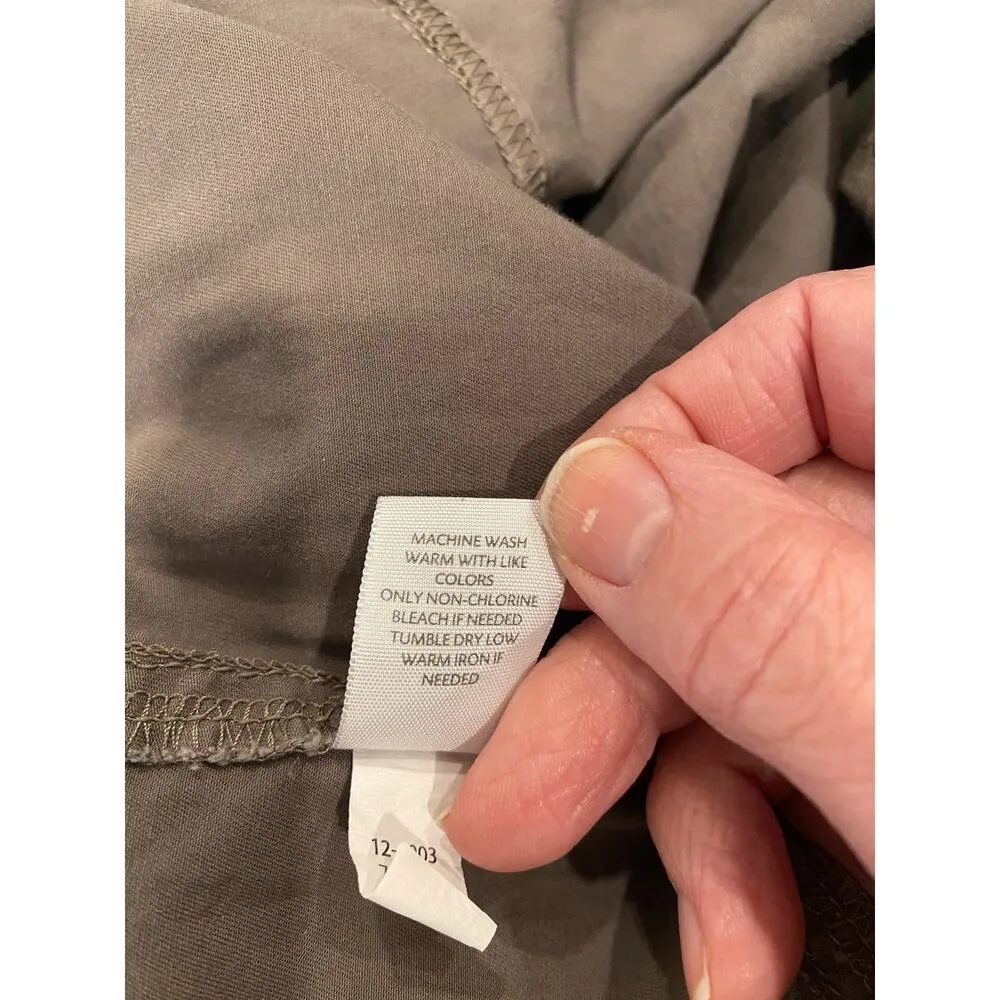 J.Jill Cargo Pocket Skirt Women's Size 12 Taupe Stretch Cotton Casual Utility - Image 9