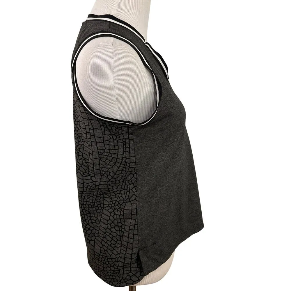 Nike V-Neck Grey Dri-Fit Contrast Golf Polo Tank Size Small - Image 4