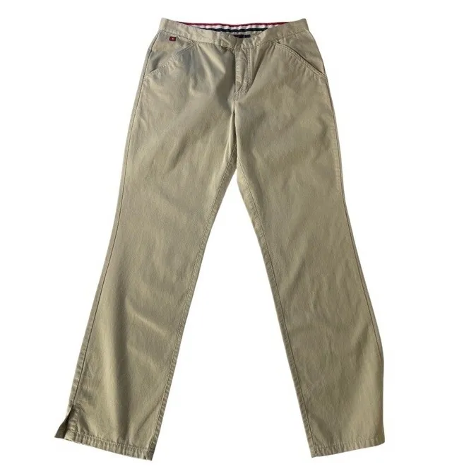 Vintage Tommy‎ Jeans Khaki Pants 100% Cotton Women's 7 Y2K Hong Kong - Image 2