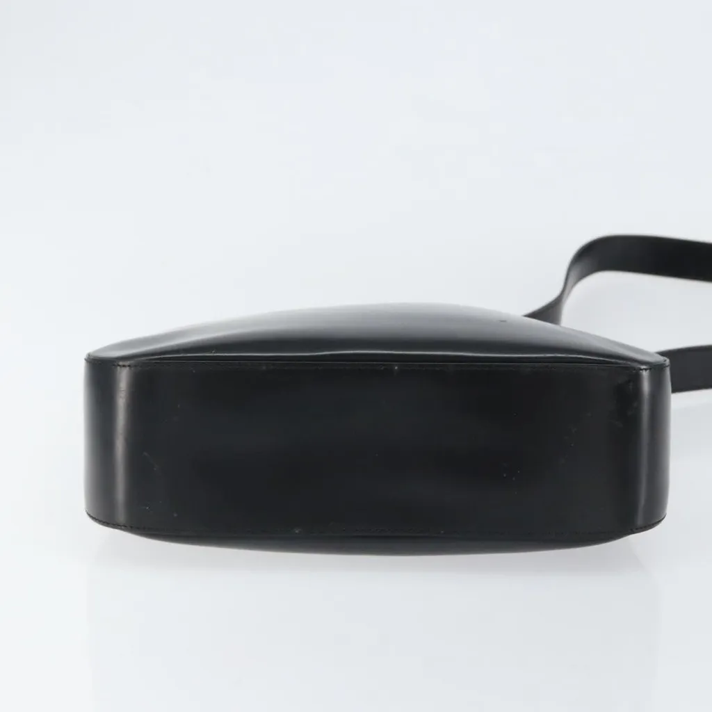 Shoulder Bag Leather Black Gold Authentic - Image 8