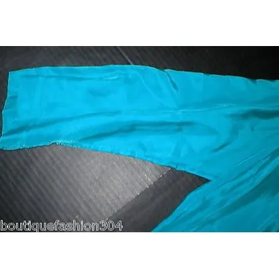 New Womens Josie Natori XL Aqua Blue Teal NWT $395 Cupro Tunic Top Layered Silk - Image 9