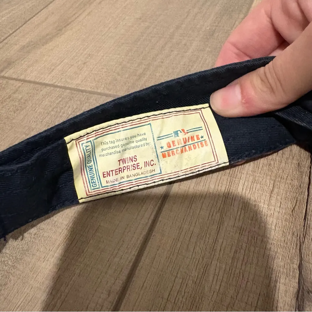 Twins Enterprise Vintage New York Yankees Navy Blue‎ Visor with White Logo Blue - Image 3