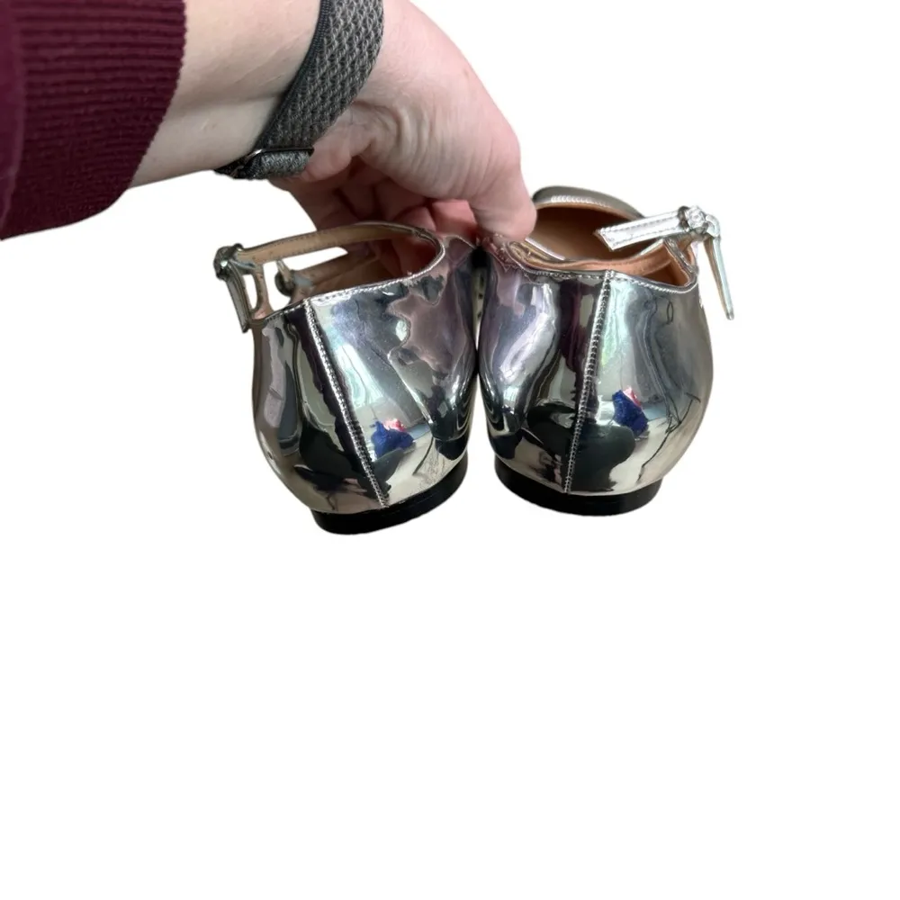 Urban Outfitters - NWOB Silver Double Strap Mary Jane Flats Sz 9 - Image 6