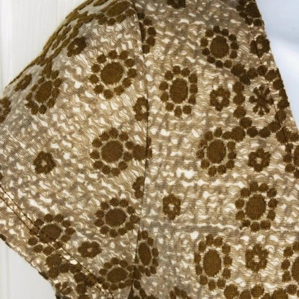 Maison Jules Belted Dress Textured Knit Brown Coral Junior L - Image 3