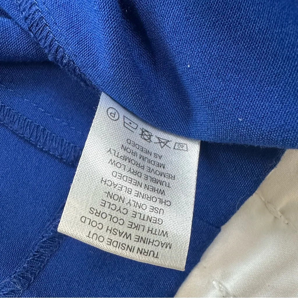 Elegant Royal Blue Women's Blazer 3/4 Sleeves with Shoulder Padding Size L - Image 9