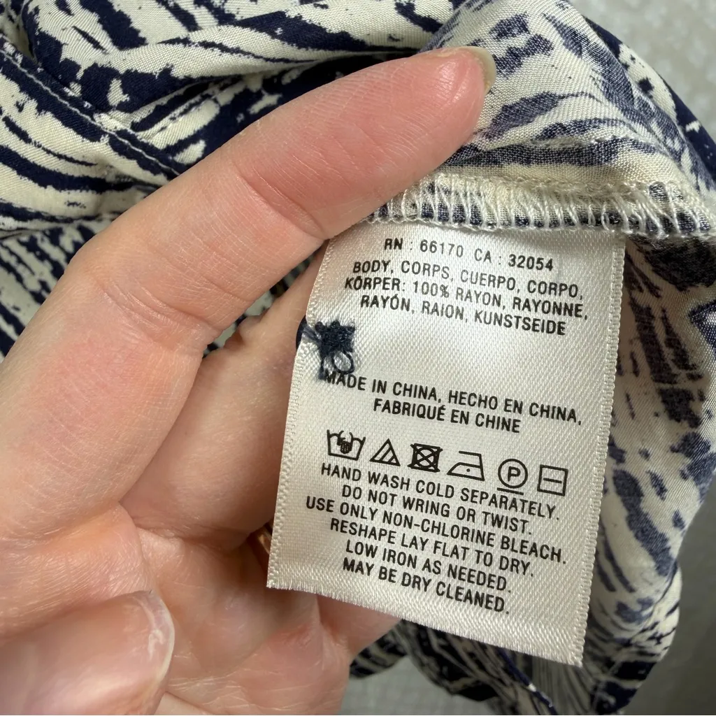 Anthropologie Holding Horses Blue White Sammie Striped Button Down Top - Image 4