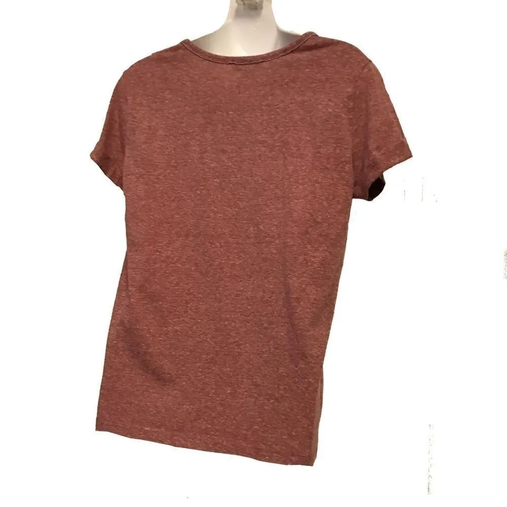 Democracy Burgundy Beaded Short Sleeve Top - Image 2