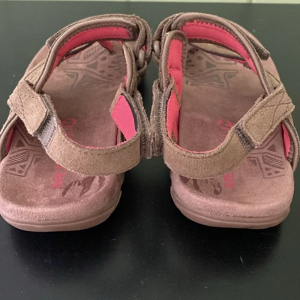 Merrell Kangaroo Ankle Strap Toe Loop Leather Performance Sandals Brown Size 6 - Image 5