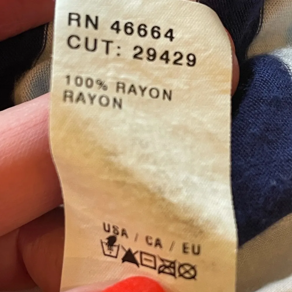 Splendid White Multicolor Striped Multi Fabric Long Sleeve Roll Tab Top‎ Size S - Image 11