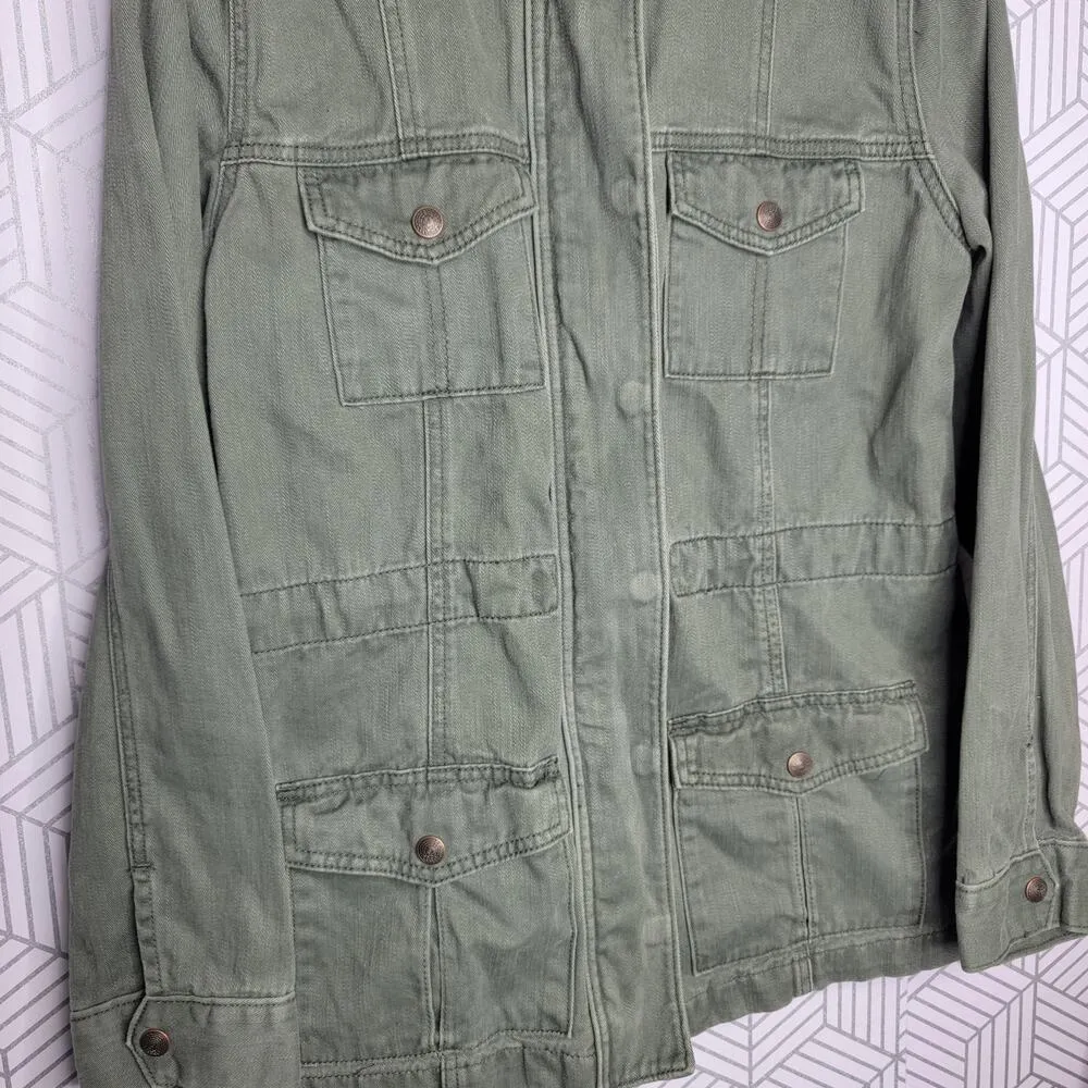 Levi's Utility Green Anorak Jacket Sz Medium - Image 4