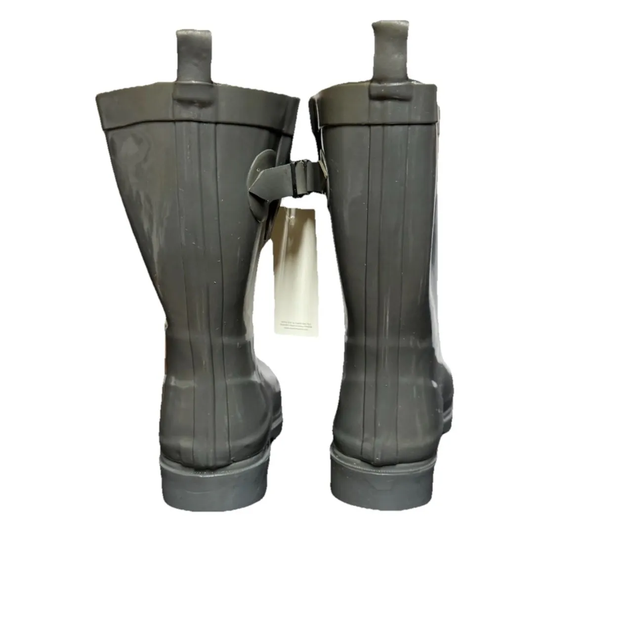 Capelli New York Women's Gray Rain Boots Size 9 Buckle Pink Lined NWT - Image 6