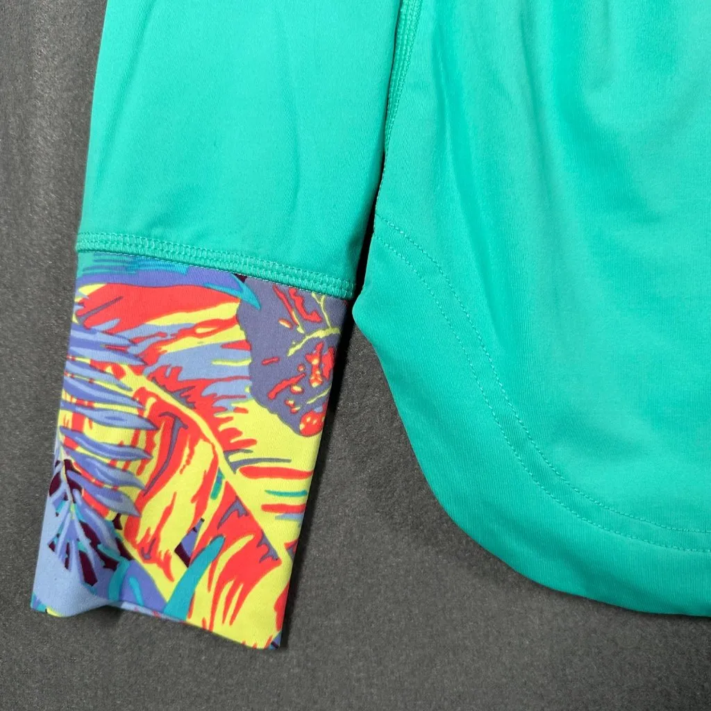 Title Nine Womens Small Green Sunbuster‎ Pullover Shirt Long Sleeve Pullover UPF - Image 8