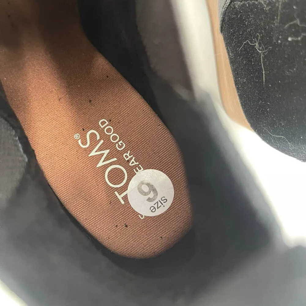 TOMS Boots Size 6 Women's Kelsey Ankle NWOT Black Leather NEW Wedge Slip On - Image 11