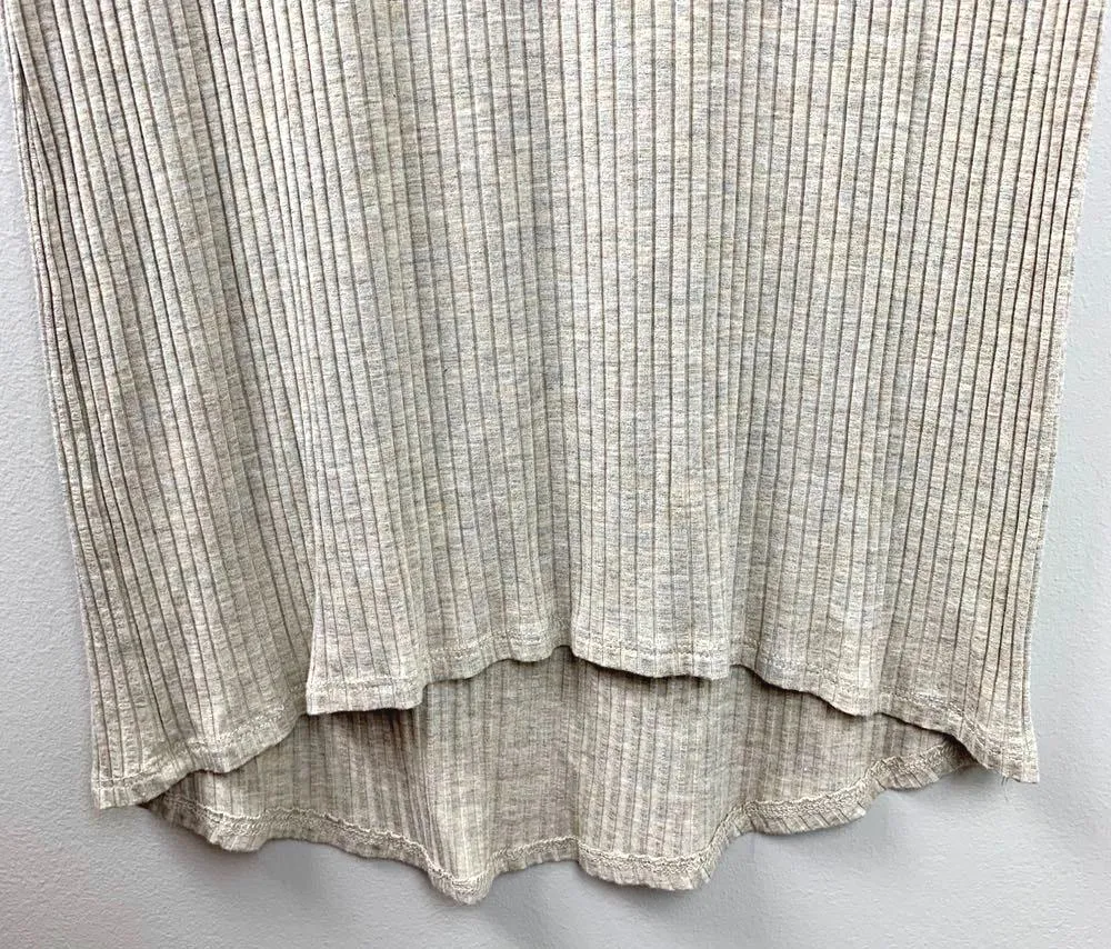 Tan T-Shirt Style High-Low Dress - Image 5