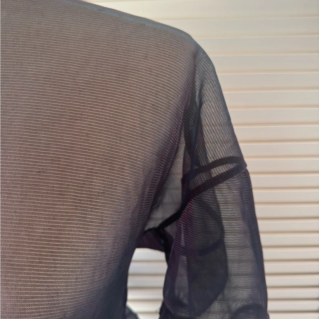 Amazon Holographic Sheer Festival Shirt Top - Image 3